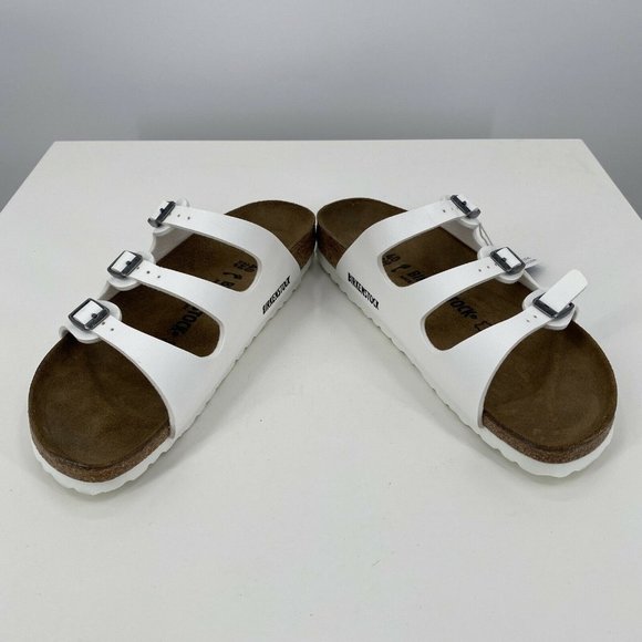 Birkenstock Florida Sandals White Size 9 Narrow - Picture 7 of 12